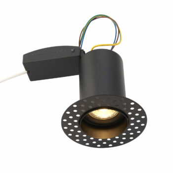 Saxby 103028 Saxby Ravel Trimless FR GU10 Downlight  - Matt Black 1