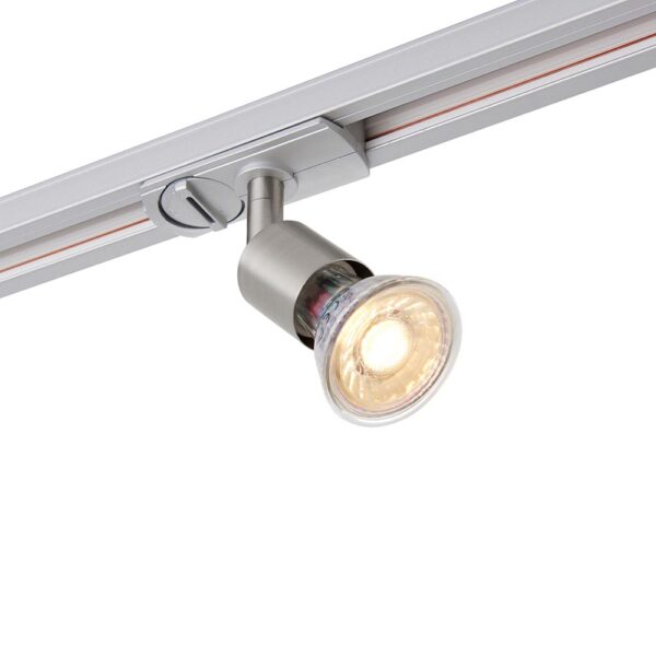 Saxby 103846 Saxby Arezzo Mini GU10 Track Head 35W - Satin Chrome 1