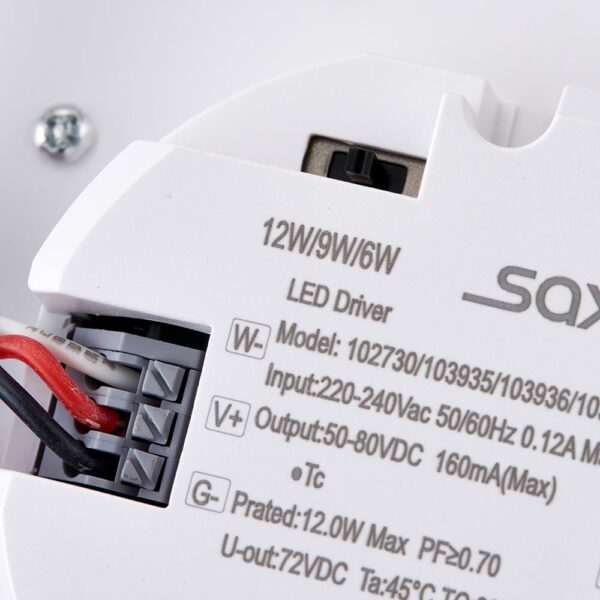 Saxby 103935 Saxby HeroPRO Mini CCT Tri Wattage Bulkhead Emergency - 12W 3000K/4000K/6000K 5
