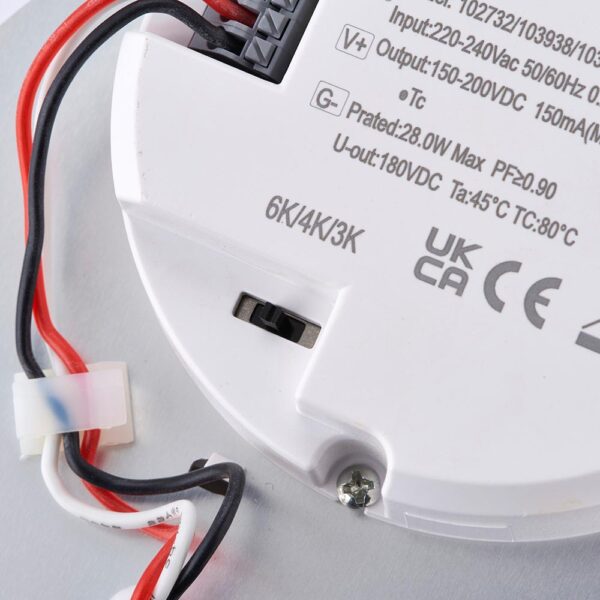 Saxby 103938 Saxby HeroPRO XL CCT Tri Wattage Bulkhead Emergency - 28W 3000K/4000K/6000K 6