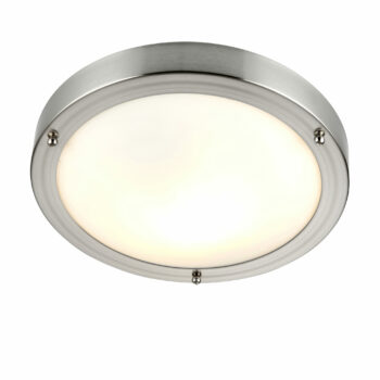 Saxby 12421 Saxby Portico Satin Nickel IP44 40W 1