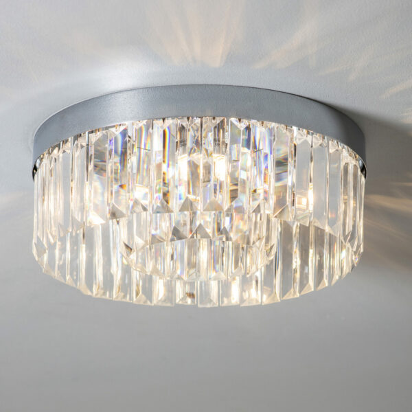 Saxby 35612 Saxby Crystal 5lt Flush IP44 18W 2