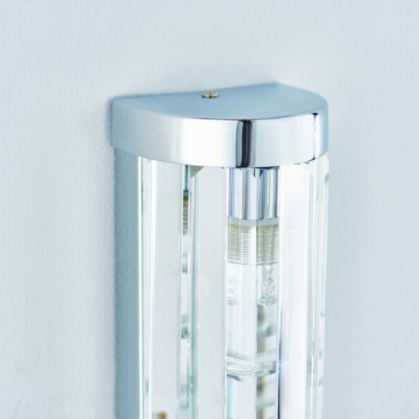 Saxby 39629 Saxby Crystal 2lt wall IP44 18W 4