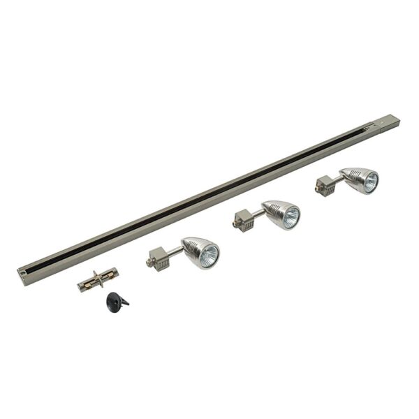 Saxby 48025 Saxby Bullett GU10 Track Head 50W Kit - Satin Chrome 2