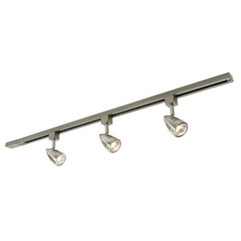 Saxby 48025 Saxby Bullett GU10 Track Head 50W Kit - Satin Chrome 1