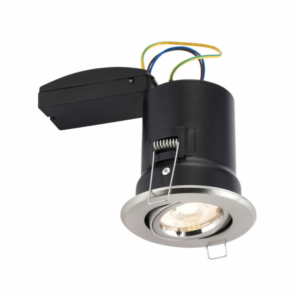 Saxby 50681 Saxby ShieldPLUS Tilt GU10 Satin Nickel 5