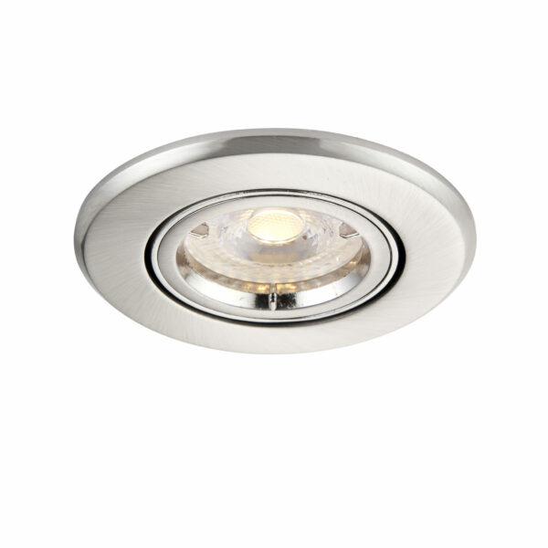 Saxby 50681 Saxby ShieldPLUS Tilt GU10 Satin Nickel 9