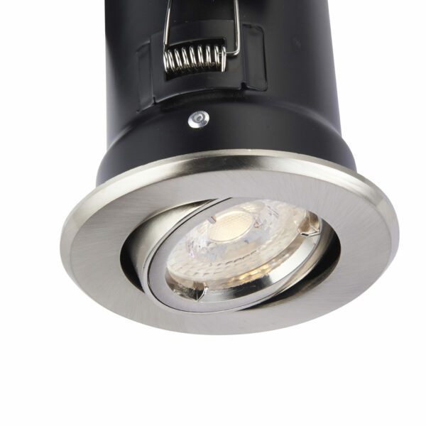 Saxby 50681 Saxby ShieldPLUS Tilt GU10 Satin Nickel 10