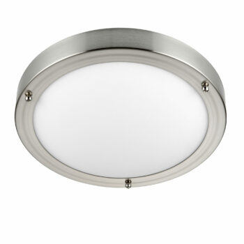 Saxby 54675 Saxby Portico LED Satin Nickel IP44 9W 2