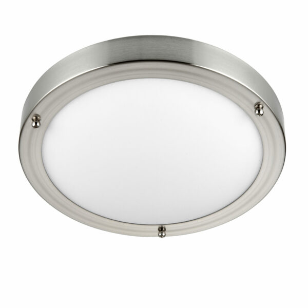 Saxby 54675 Saxby Portico LED Satin Nickel IP44 9W 2