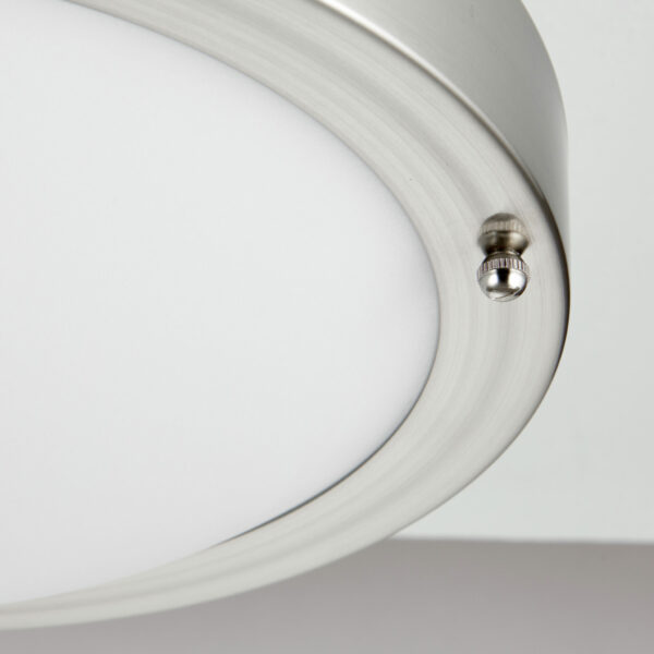 Saxby 54675 Saxby Portico LED Satin Nickel IP44 9W 4