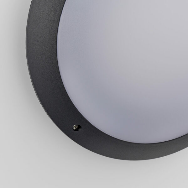 Saxby 55689 Saxby Seran Plain IP65 12W - Matt Black Textured & Opal Pc 3
