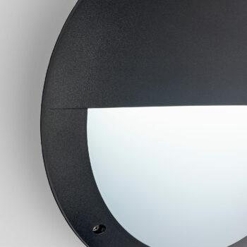 Saxby 55690 Saxby Seran Eyelid IP65 12W - Matt Black Textured & Opal Pc 2