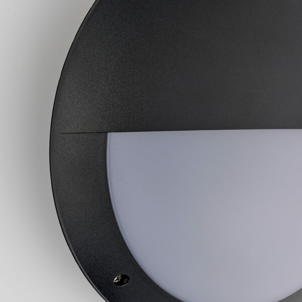 Saxby 55690 Saxby Seran Eyelid IP65 12W - Matt Black Textured & Opal Pc 3