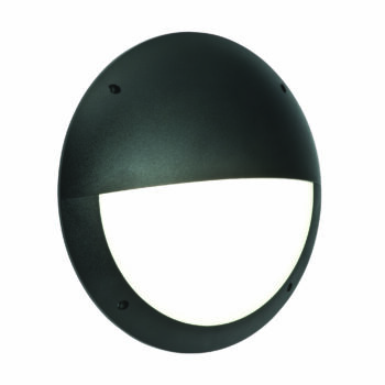 Saxby 55690 Saxby Seran Eyelid IP65 12W - Matt Black Textured & Opal Pc 1