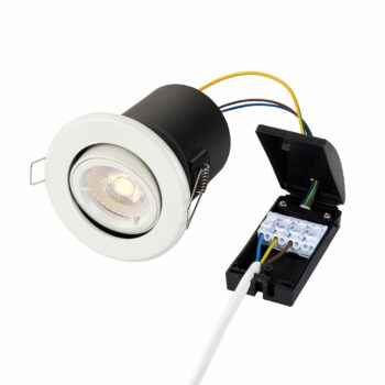 Saxby 61060 Saxby ShieldPLUS Tilt GU10 Matt White 1