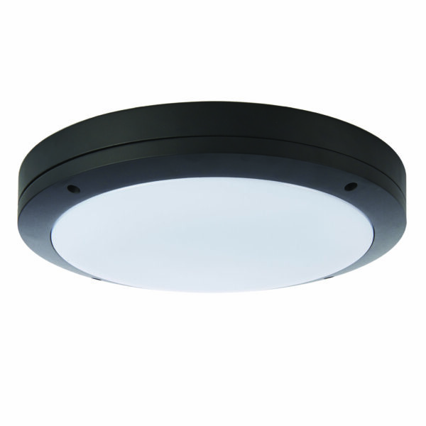 Saxby 61646 Saxby Luik Plain Casing IP65 18W - Textured Black Paint & Opal Pc 2