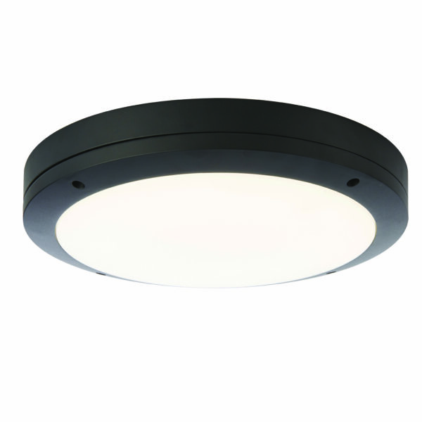 Saxby 61646 Saxby Luik Plain Casing IP65 18W - Textured Black Paint & Opal Pc 3