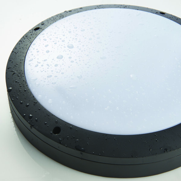Saxby 61646 Saxby Luik Plain Casing IP65 18W - Textured Black Paint & Opal Pc 4