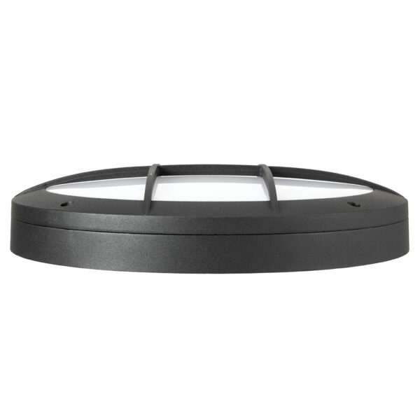 Saxby 61650 Saxby Luik Grill Casing IP65 18W - Textured Black Paint & Opal Pc 3
