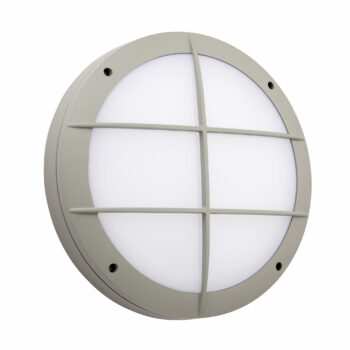 Saxby 61651 Saxby Luik Grill Casing IP65 18W - Textured Grey Paint & Opal Pc 2