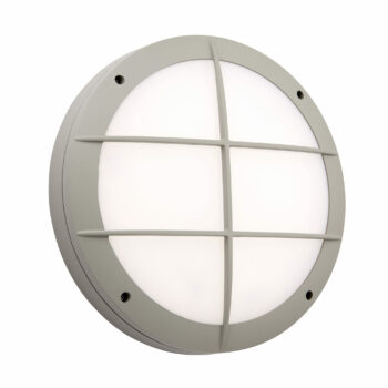 Saxby 61651 Saxby Luik Grill Casing IP65 18W - Textured Grey Paint & Opal Pc 1