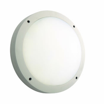 Saxby 69231 Saxby Luik Plain Casing IP65 18W - Textured Matt White Paint & Opal Pc 1
