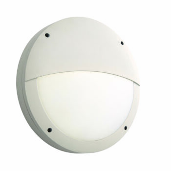 Saxby 69232 Saxby Luik Eyelid Casing IP65 18W - Textured Matt White Paint & Opal Pc 1
