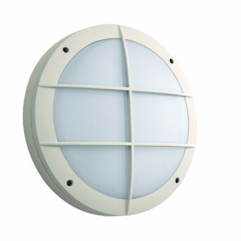 Saxby 69233 Saxby Luik Grill Casing IP65 18W - Textured Matt White Paint & Opal Pc 2