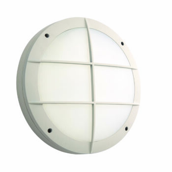 Saxby 69233 Saxby Luik Grill Casing IP65 18W - Textured Matt White Paint & Opal Pc 1