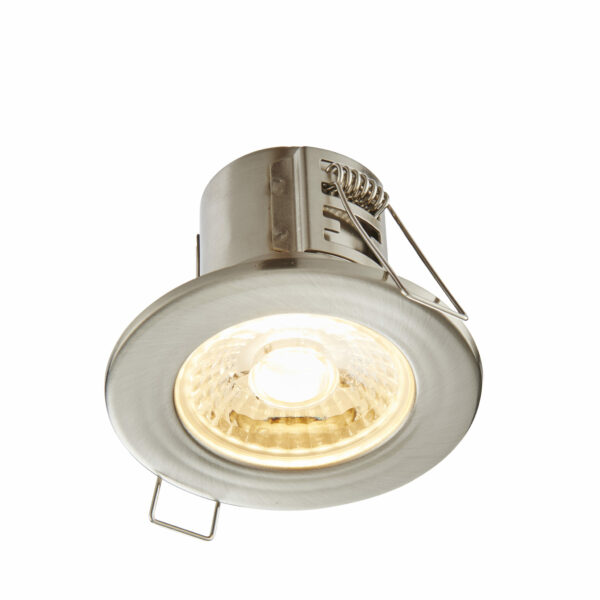 Saxby 73787 Saxby ShieldECO 500 IP65 4W Satin Nickel - 3000K Warm White 3