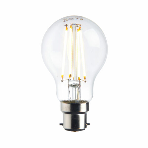 Saxby 76800 Saxby 76800 B22 LED Filament GLS Dimmable 8W 2700K Warm White 1