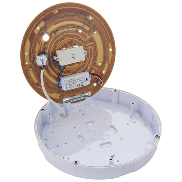 Saxby 77898 Saxby Forca CCT Microwave Bulkhead - IP65 18W 3000K/4000K/6500K 6