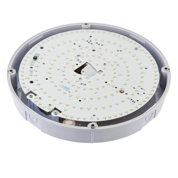 Saxby 77900 Saxby Forca CCT Microwave Step Dimming Bulkhead - IP65 18W 3000K/4000K/6500K 5
