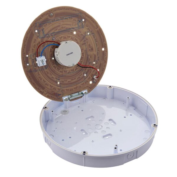 Saxby 77900 Saxby Forca CCT Microwave Step Dimming Bulkhead - IP65 18W 3000K/4000K/6500K 7