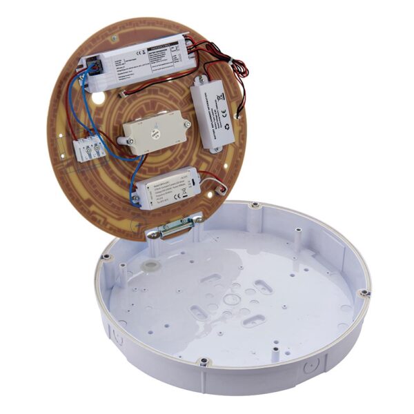 Saxby 77902 Saxby Forca CCT Emergency Microwave Bulkhead - IP65 18W 3000K/4000K/6500K 5