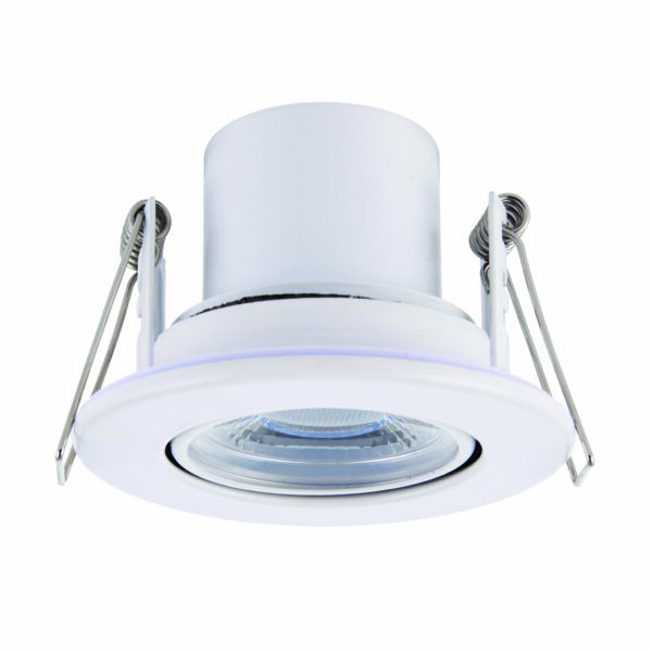 Saxby 78520 Saxby ShieldECO 800 Tilt Matt White 8.5W - 3000K Warm White 2