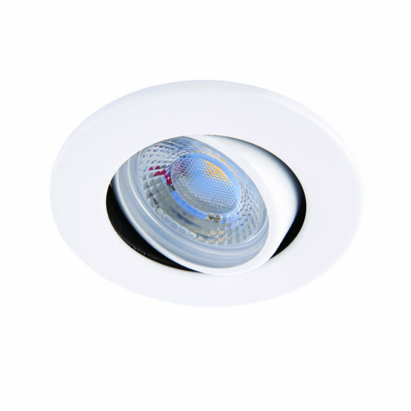 Saxby 78520 Saxby ShieldECO 800 Tilt Matt White 8.5W - 3000K Warm White 4
