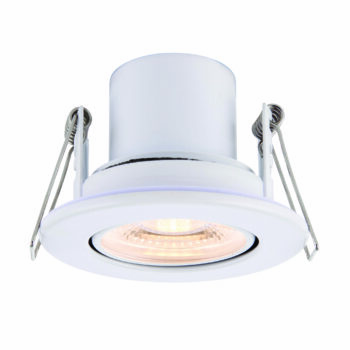 Saxby 78520 Saxby ShieldECO 800 Tilt Matt White 8.5W - 3000K Warm White 1
