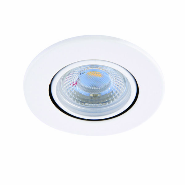 Saxby 78520 Saxby ShieldECO 800 Tilt Matt White 8.5W - 3000K Warm White 6