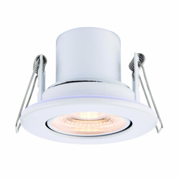 Saxby 78520 Saxby ShieldECO 800 Tilt Matt White 8.5W - 3000K Warm White 1