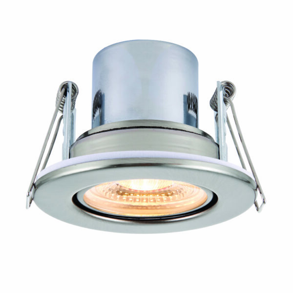 Saxby 78522 Saxby ShieldECO 800 Tilt Satin Nickel 8.5W - 3000K Warm White 1