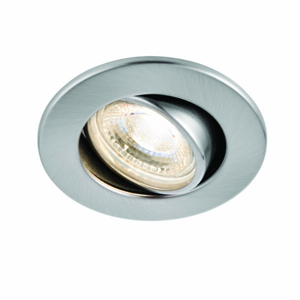 Saxby 78523 Saxby ShieldECO 800 Tilt Satin Nickel 8.5W - 4000K Cool White 3