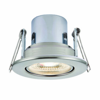 Saxby 78523 Saxby ShieldECO 800 Tilt Satin Nickel 8.5W - 4000K Cool White 1