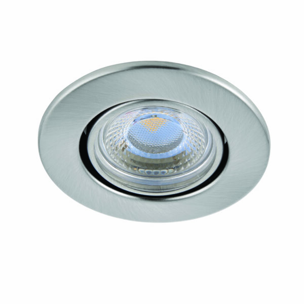 Saxby 78523 Saxby ShieldECO 800 Tilt Satin Nickel 8.5W - 4000K Cool White 6