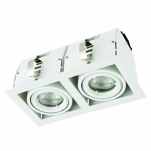 Saxby 78534 Saxby Garrix Matt White Twin GU10 2