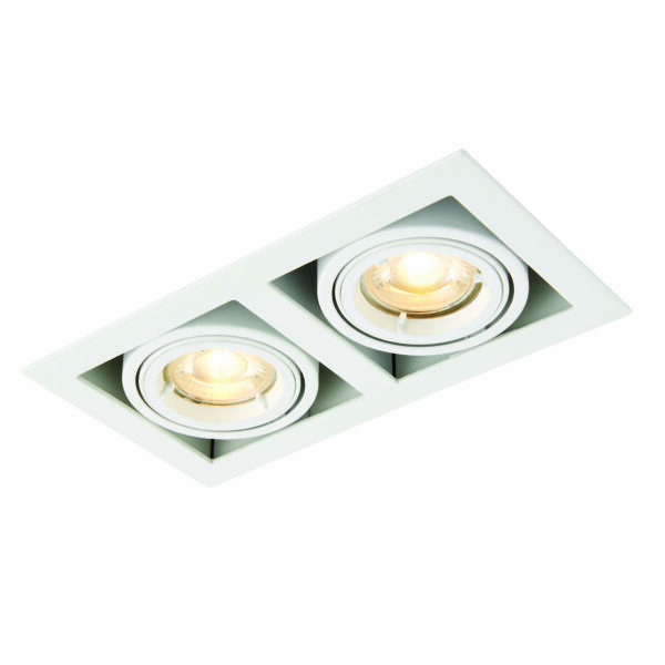 Saxby 78534 Saxby Garrix Matt White Twin GU10 3