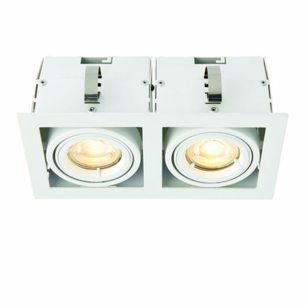 Saxby 78534 Saxby Garrix Matt White Twin GU10 5
