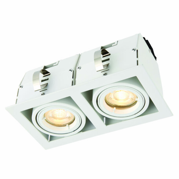 Saxby 78534 Saxby Garrix Matt White Twin GU10 1