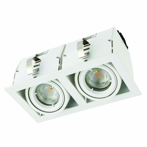Saxby 78534 Saxby Garrix Matt White Twin GU10 8